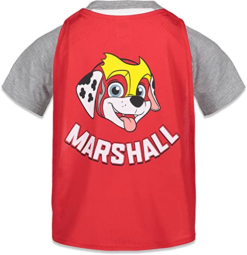 Nickelodeon Paw Patrol Chase Marshall Rubble Big Boys Graphic T-Shirt Capes and Masks 6 Piece Outfit Set4