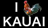 Magnet 3x5 inch Black I Rooster Kauai Sticker -Island Beach Hawaii Garden hi Love Heart Magnetic Magnet Vinyl Sticker