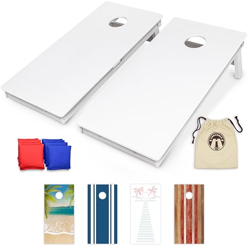 GoSports 4 x 2 ft Resort Collection All Weather Cornhole Board Set - R