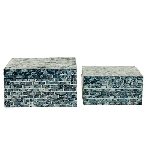 Deco 79 84459 Wood Handmade Decorative Box Decorative Keepsake Boxes thumb #3