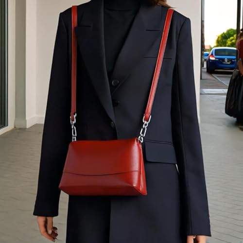 Genuine Leather Purses for Women Crossbody Bags Small Shoulder Clutch Phone Cross Body Phone Purses Handbags Trendy, red4