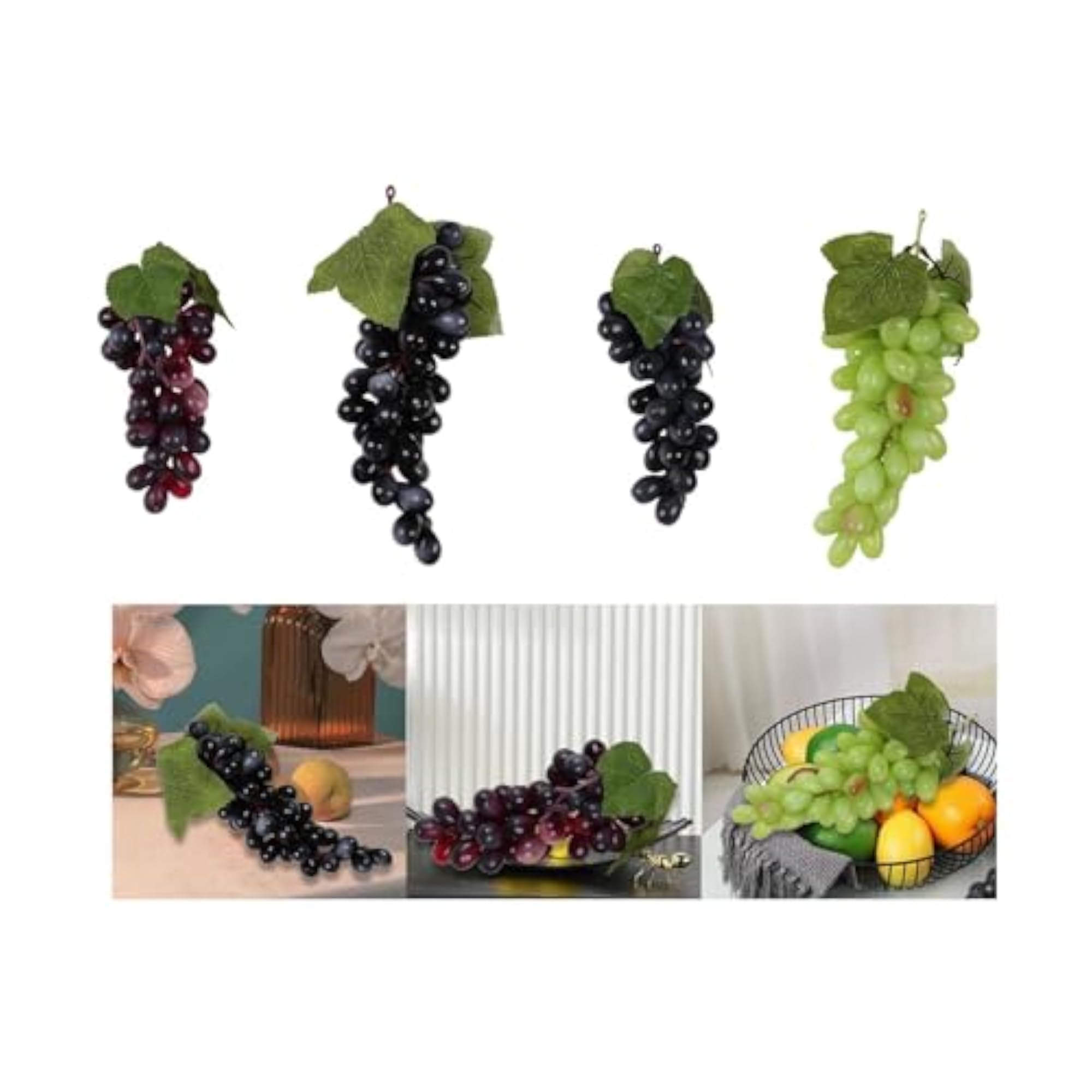 Artificial Grape Figurine Educational Prop Tool Decor