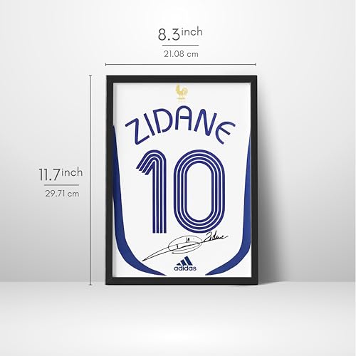 Image of Posternet Vintage Football Jersey Style Wall Frame | Number 10 Sports Wall Art Decor | Premium Black Framed Poster for Bedroom, Living Room, Office, Gaming Room | Motivational Athlete Inspired Gift | 8.3 x 11.7 Inch