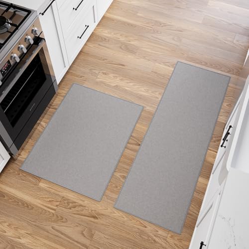 Ottomanson 2-Piece Kitchen Rug Set - Non Slip, Runner &