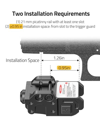 CVLIFE Low Profile Laser Sight for Pistol with Handstop - image 3