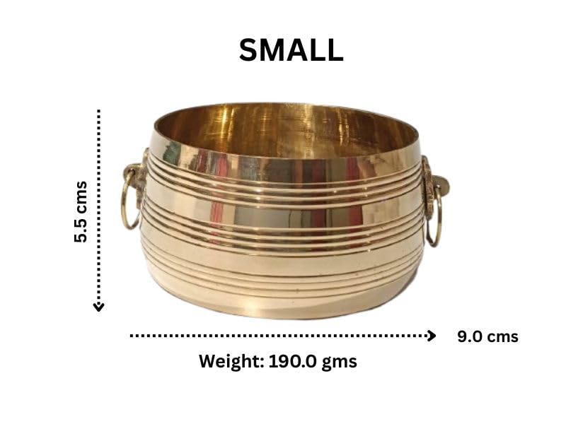 Image of Brass para kalasa Kerala Traditional Vessel | Padi Urli for Pooja, Diya & Flower Decoration (5.5cm x9cm) (Small)
