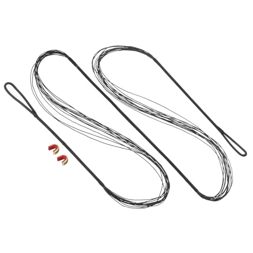 PATIKIL Bow String Replacement,12 Strands Recurve Bowstring with Nock Point for AMO 48" Traditional Recurve Bow, Black