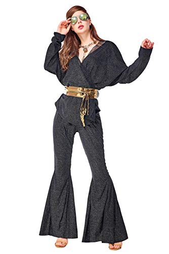 Keppler Womens Vintage 70s Dancing Fox Disco Dall Dazzler Costume Black :  Amazon.in: Clothing u0026 Accessories
