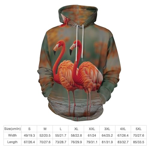 Pull Imprimé en 3D avec poches et capuche manches longues - 5
