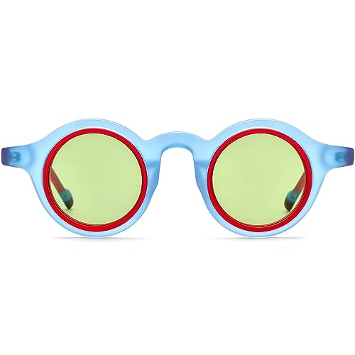 HEPIDEM Matte Acetate Vintage Retro Round Polarized Sunglasses for Women UV400 UV Protection Sun Glasses 92672