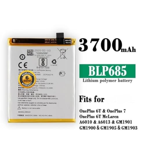Image of THE BATTERY STORE Original BLP685 Battery for OnePlus 7, 6T GM1900 GM1901 GM1903 GM1905 Battery with 6 Month Warranty**** (PP78)