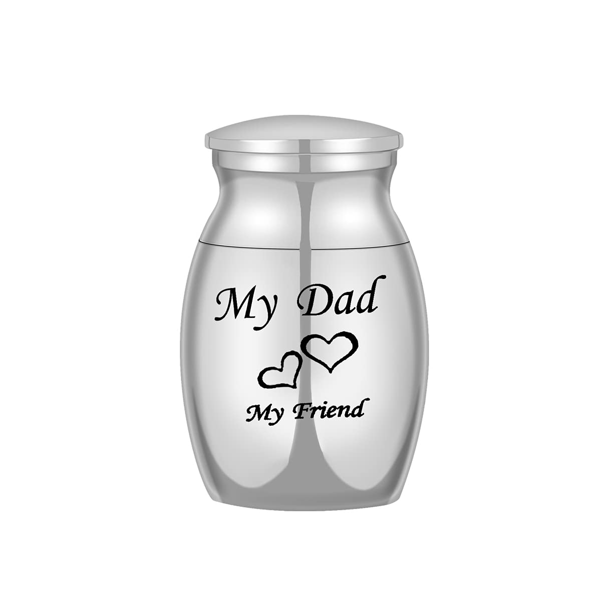 ZCBRISK Big-Sized Cremation Jewelry Urns for Human Ashes Holder Funeral Memorial Keepsake My Friend My Dad