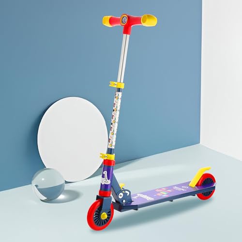 Image of Toyshine Jumbo 2 Wheel Runner Scooter with Anti Slip ABS Base Aluminium Structure Height Adjustable Handlebar Foldable Max Load 50kg for Boys and Girls Ages 4 and Above - Blue