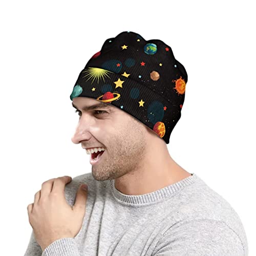 Unisex Graphic Beanie Hats for Men Women Buffalo Plaid Winter Hat Soft Warm Cuffed Skull Cap3