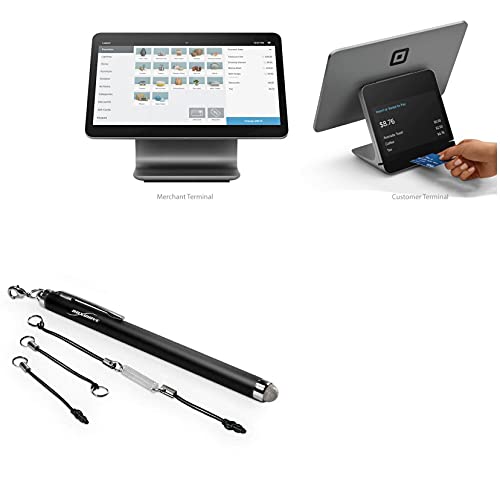 BoxWave Stylus Pen Compatible with Square Register - EverTouch Capacitive Stylus, Fiber Tip Capacitive Stylus Pen - Jet Black