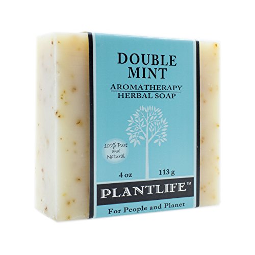 Plantlife Double Mint Bar Soap - Moisturizing And Soothing Soap For Your Skin - Hand Crafted Using Plant-Based Ingredients - Made In California 4Oz Bar #TOP17