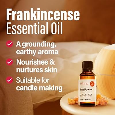 Frankincense Oil for Skin & Grapefruit Essential Oil for Diffuser Set - Aromatherapy Grade Essential Oils Set - 2x1 fl oz - H'ana