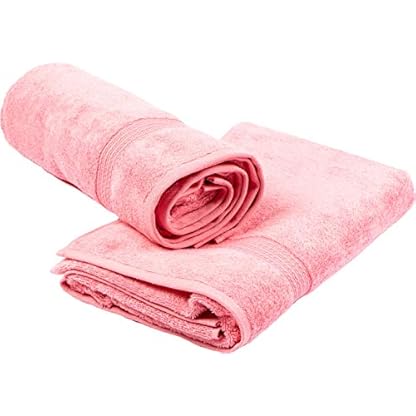 sixgoldendrops Bambus Handtuch 2 Stück Set 70 x 140 cm - flauschig weich saugstark fusselfrei Premium Qualität…