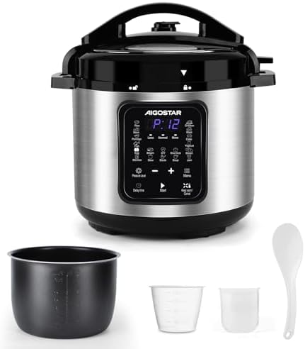 Aigostar Pentola a pressione elettrica 18-in-1 Pressure Cooker, 6...