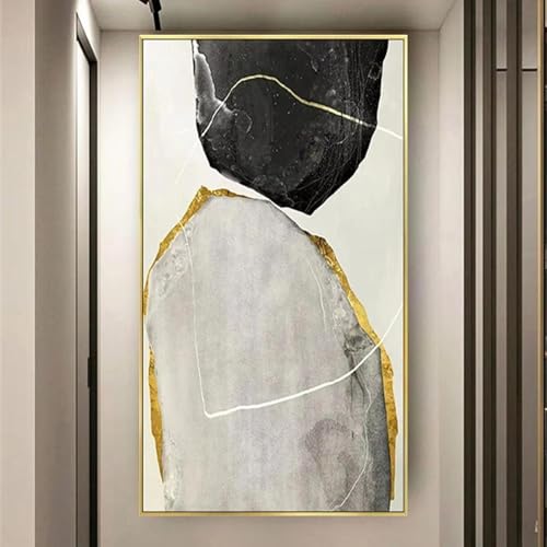 Toile murale abstraite moderne salon décoration contemporaine 60x110cm