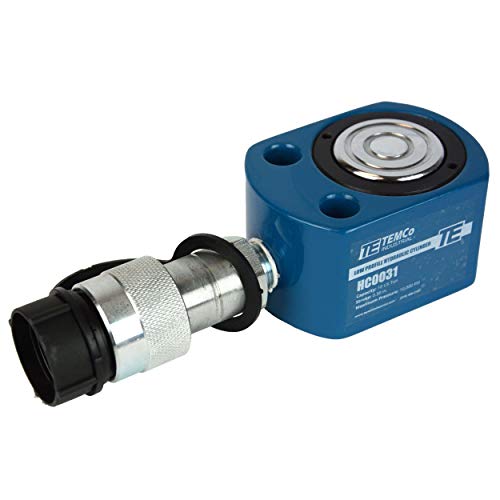 Image of TEMCo HC0031 Low Profile Height Hydraulic Cylinder Puck 10 Ton, 0.39 inch Stroke (Optional Tonnages Availiable)