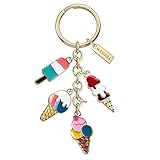 MONNEL Assorted Ice-cream Charms Pendants Keychain Keyring with Velvet Bag Z565