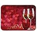 Chłonna podkładka czerwone serca walentynkowe pozdrowienia kielich róża naczynie suszarka podkładka z mikrofibry stojak podkładka szybkoschnąca suszarka do naczyń podkładka na blat, blat, akcesoria, 41 x 46 cm