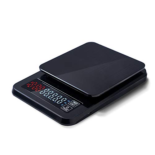 JIYUERLTD Coffee Scale Kitchen Scale Digital Food Scale, LCD Kitchen Scale with Timer