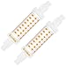 Bonlux Lot de 2 ampoules LED R7S 78 mm 6,5 W blanc chaud 3000 K, J78 slim effet linéaire équivalent à 48 W 65 W ampoule halogène non dimmable, 240 V, 360 °