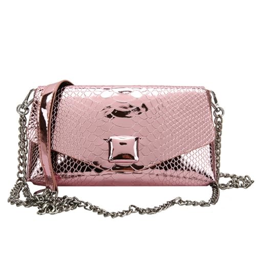 Sac à main pour femme brillant texture colorée raffinée et boucle en métal pour look tendance