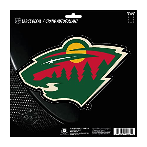 FANMATS 30805 NHL - Minnesota Wild Large Decal Sticker - Great Gift for Sports Fans - Cars, laptops, Coolers and Other Hard Surfaces - for Homes, Cars, Trucks, SUVs.