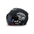 Ergocar Casco Classico Aperto, Mezzo Casco Con Visiera Parasole, Calotta 709abs Combinata Con Strato Tampone Eps Per Fornire Una Migliore Protezione Alla Guida(Matt-schwarz)