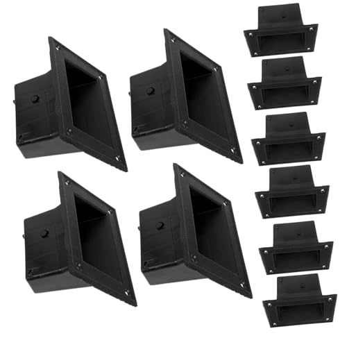 LALAFINA 10pcs Heavy Duty Recessed Speaker Handles for Cabinet Boxes Pulls for Versatile Speaker Attachment