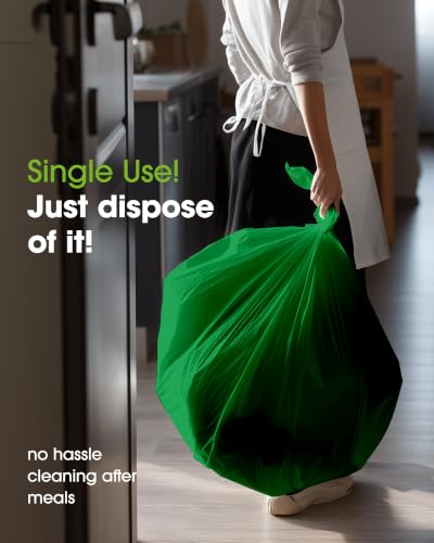 Image of Pureegg Plastic Table Cloth Disposable 10 Pack, 54 x 108 Inch Table Cloths, St Patricks Day, Christmas Decorations, Tablecloths, Rectangle, Forest, Plastic Cover, Leakproof & Sturdy, Green