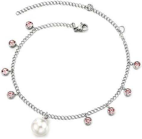 Bigsoho Fashion - Cavigliera Da Donna In Acciaio Inox Con Sfere In Oro Rosa E Acciaio Inossidabile, Colore: Oro Rosa, Cod. A185G74 - Foto 8