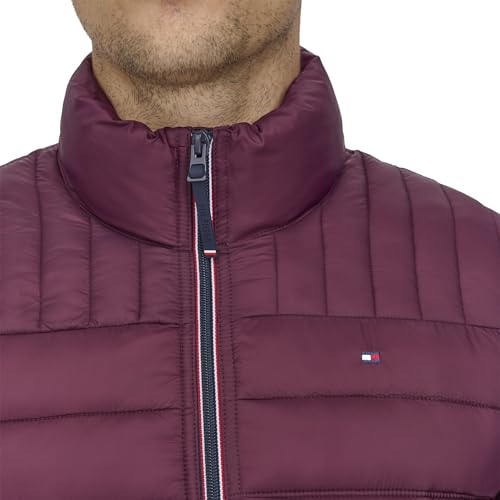 Image of Tommy Hilfiger Mens Embroidered Logo Puffer Jacket