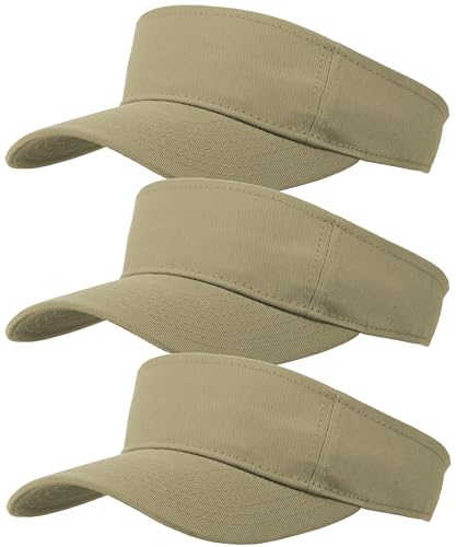 Image of 3 Pcs Sun Visor for Women Men Outdoor Sport Golf Tennis Softball, Adjustable Visors Hats