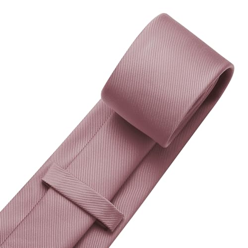 Image of DecTwig Men's Ties Solid Color Formal Neckties 3.15 inch (8CM) Black Ties For Men