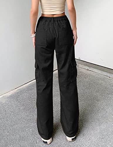Perbai Women's Baggy Cargo Jeans Low Rise Wide Leg Denim Pants Y2K Streetwear2