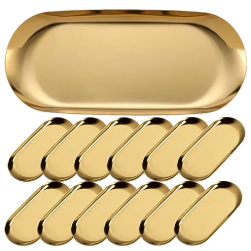 NOELAMOUR �����ڂ�g���[ �X�e�����X ������� �S�[���h ��^ ���� �k�� �����ڂ�u�� �L���b�V�� �g���C (12�Z�b�g, 18×8.5cm)