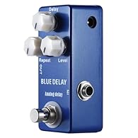 Analog Delay Level: Sets the level of delayed signal mixed with straight guitar tone, fully CCW there is only straight (un-effected) guitar signal heard and fully CW gives the loudest delay. Delay: Controls the delay time from 25ms (fully CCW) to 450...