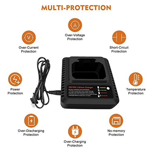 36V/40V Max Fast Charger Lcs36 Lcs40 Compatible With Black And Decker 36V/40V Lithium Battery Lbxr36 Lbxr2036 Lbx36 Lbx1540 Lbx2040 Lbx2540 Lst540 Lcs1240 Lst136W #TOP3