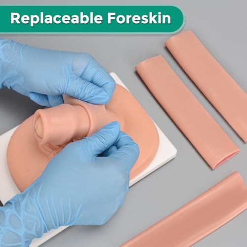 Image of Adult Male Circumcision Trainer Kit for Medical Students, Circumcision Simulator Set with Circumcision Tools for Practice Training-Light