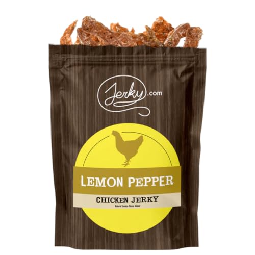 Lemon Pepper All Natural Chicken Jerky - The Best Chicken Jerky on the Market - 100% Whole Muscle Chicken - No Added Preservatives, No Added Nitrates and No Added MSG - 2.5 oz. bag