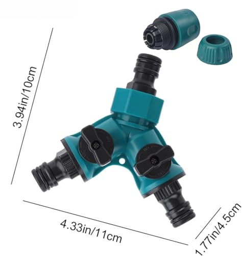 Image of Preptep multi tap connector, Splitter 3 way pipe connector equipped with 3 splitter garden irrigation hose connectors 3 /4 inch and 1 /2 inch