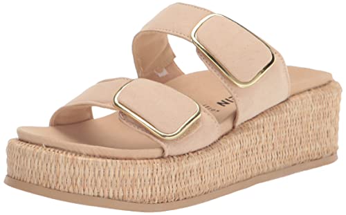 Anne Klein Sandalia de cuña Vero para mujer, Desnudo/, 40.5 EU