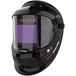 YESWELDER Welding Mask Large View 10x8.2cm True Colour Welding Helmet Auto Darkening with SIDE VIEW, 4 Arc Sensors Wide Shade 4/5-9/9-13 Welder Mask for TIG MIG ARC CUT