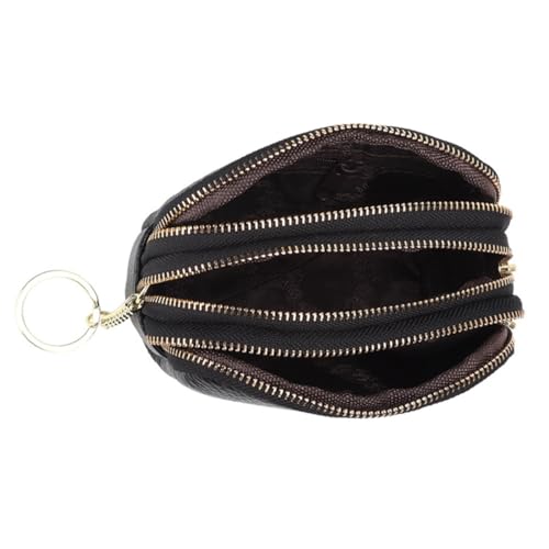 Porte-monnaie en cuir de vachette véritable et finitions soignées pour femme élégante