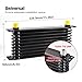 EVIL ENERGY 10 Row Oil Cooler Kit, 10AN Transmission Engine Cooler Japanese Radiator Universal Aluminium Black