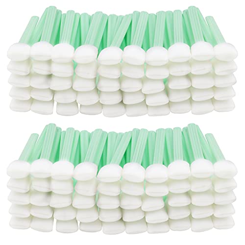 Belle Vous Bastoncillos Limpieza de Espuma (Pack de 100) 12,8 x 1,5 cm - Bastoncillos Finos Punta Cuadrada - Bastoncillos Impresora, Lentes Ópticos y Equipo Fotográfico